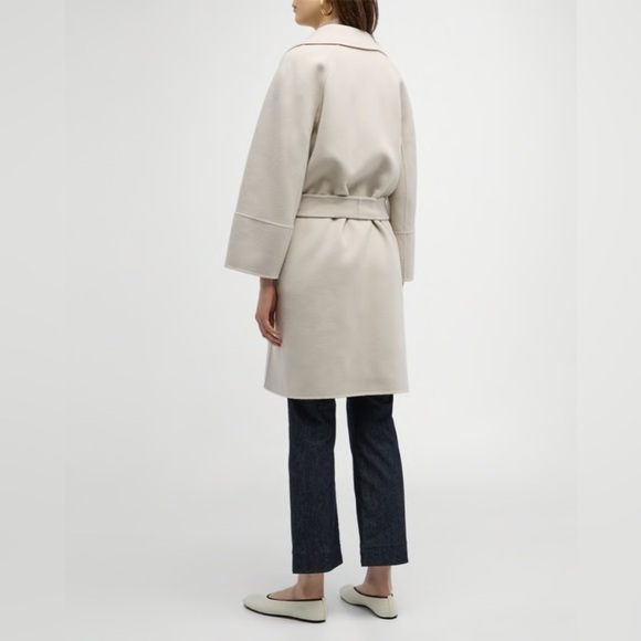 NWOT S Max Mara Arona coat in ecru - Picture 6 of 14